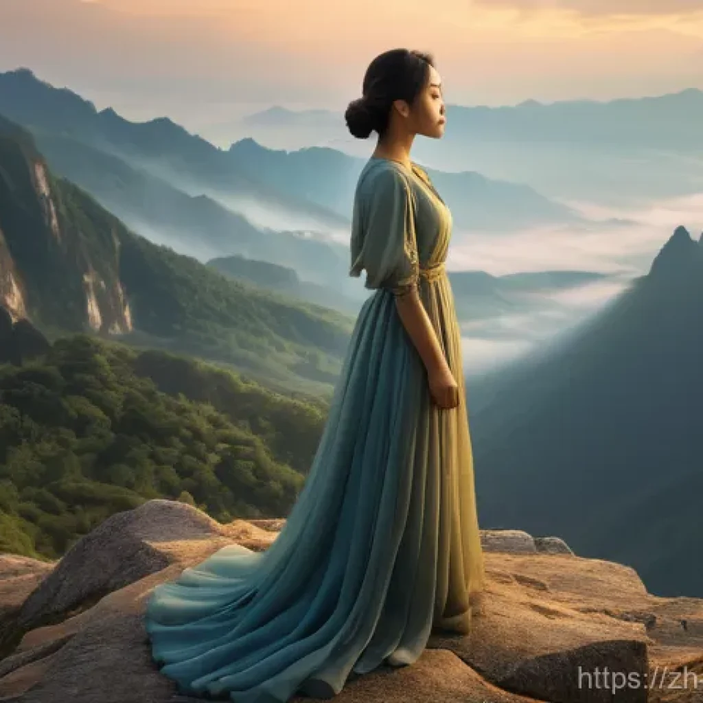 장자의 철학 - **Prompt for Spiritual Freedom and Letting Go (逍遥游 / 无为而治):**
"An ethereal, wide-angle shot of a...
