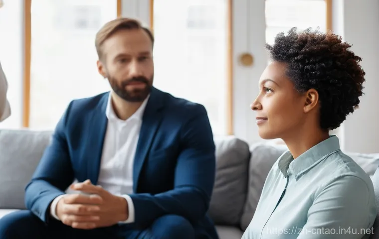 유교에서 인의 개념 - **Prompt: Empathy and Connection through Active Listening**
    "A group of four diverse adults, cas...