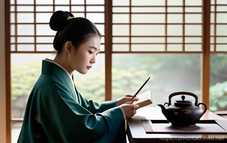 유교의 동아시아 영향 - **Prompt:** A heartwarming and serene indoor scene depicting an East Asian multi-generational family...
