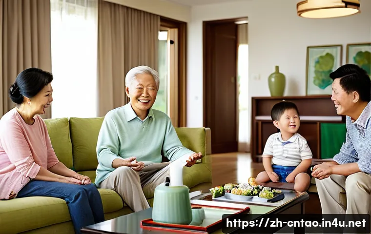 유교 역사 - **Prompt: Harmonious Multi-Generational Family Gathering, Modern Chinese Home**
    *   **Scene:** A...